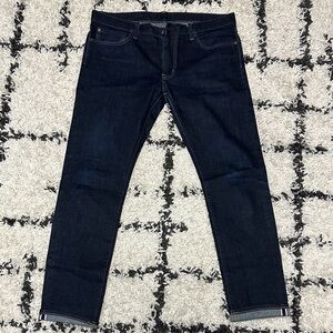 Uniqlo Stretch Selvedge Men's Dark Blue Jeans